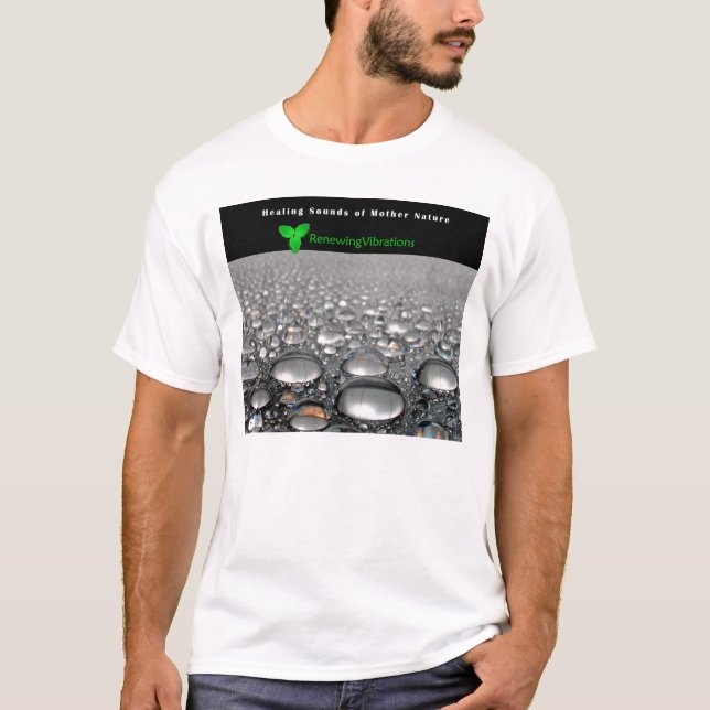 Camiseta Vibrações de renovação. Chuva pesada reconfortante (Frente)