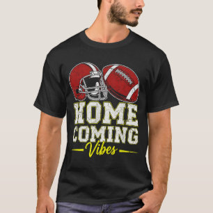 Camiseta Vibrações de Retorno à Escola para Looks de Jogo d