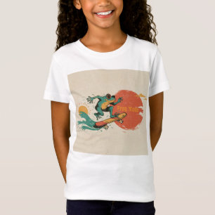 Camiseta Vibrações de Sapo – Arte de Sapo de Skate Surf Ret