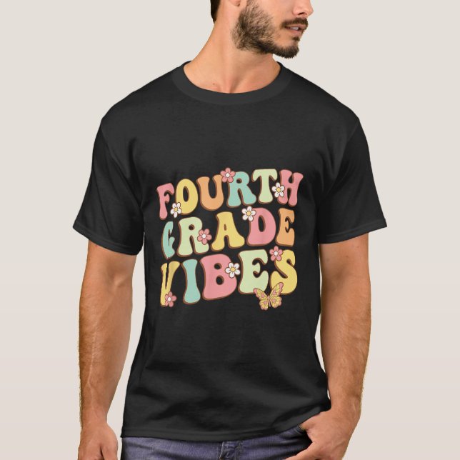 Camiseta Vibrações de Série Olá Equipe Professor da 4ª Séri (Frente)
