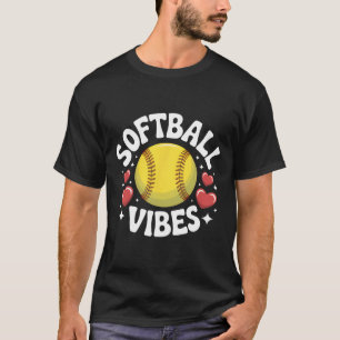 Camiseta Vibrações de Softbol Jogador de Equipe de Softbol