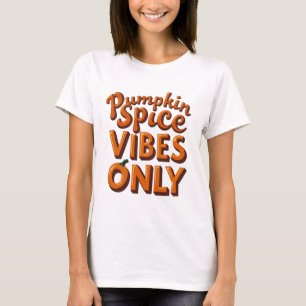 Camiseta Vibrações de Tempero de Abóbora Retrô Outono