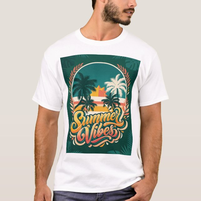camiseta vibrações de verão (Frente)