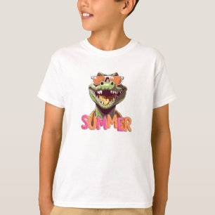 Camiseta Vibrações de Verão Crocodilo