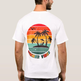 camiseta "vibrações de verão" da moda