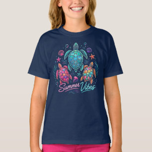 Camiseta Vibrações de Verão de Tartaruga