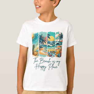 Camiseta Vibrações de Verão Férias na Praia A Praia é Meu L