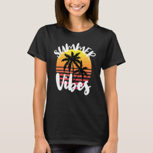 Camiseta Vibrações de Verão Olá Férias de Verão Família Pra