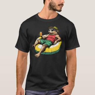 Camiseta Vibrações de Verão Relaxantes de Lontra Lontra Chi