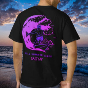 Camiseta Vibrações de Verão Relaxantes Roxas by Salty AF