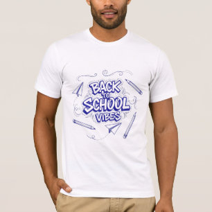 Camiseta Vibrações de Volta às Aulas Arte Doodle
