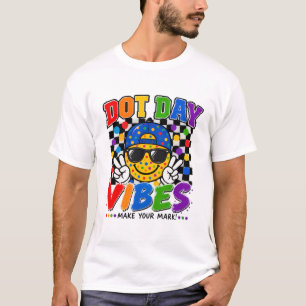 Camiseta Vibrações Divertidas do Dia de Pontinhos Rosto Sor