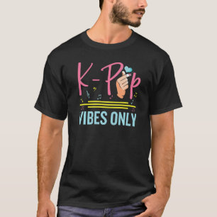 Camiseta Vibrações do K-Pop Música Pop Sul-Coreana Kpop P