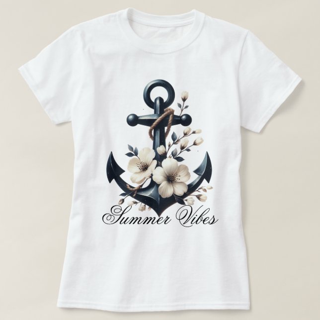 Camiseta Vibrações do Oceano (Frente do Design)