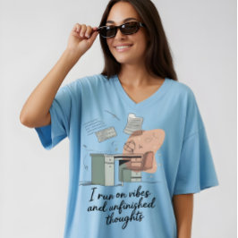 Camiseta Vibrações e Pensamentos Inacabados