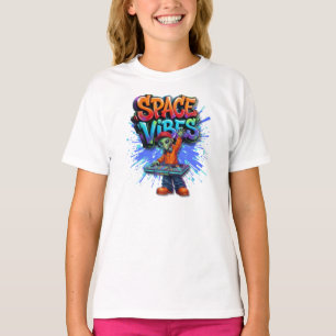 Camiseta Vibrações Espaciais Design de Rua de Música DJ Ali