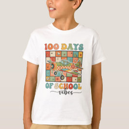 Camiseta Vibrações felizes de 100 dias de escola