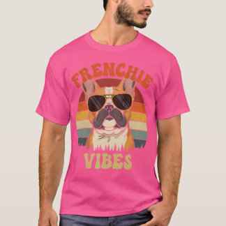 Camiseta Vibrações Frenchie Bulldog Francês Retro amigos
