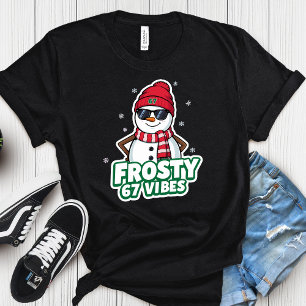 Camiseta Vibrações Geladas 67 Boneco de Neve Natal – Invern