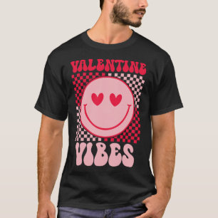 Camiseta Vibrações Groovy de Valentine Dia dos Namorados Pa