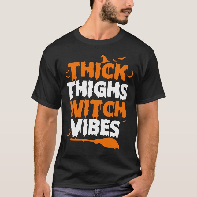 Camiseta vibrações grossas das bruxas (Frente)