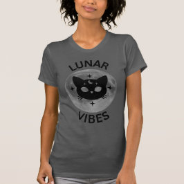 Camiseta Vibrações Lunares Gato + Lua