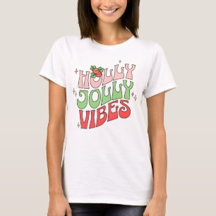Camiseta Vibrações Natalinas Alegres e Retrô