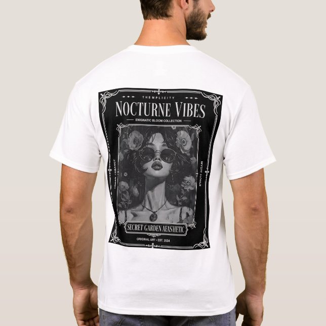 Camiseta Vibrações Noturnas Jardim Secreto (Verso)