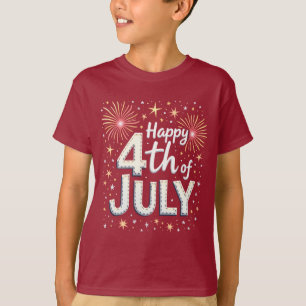 Camiseta Vibrações Patrióticas: Estrelas, Listras e Estilo