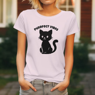 Camiseta Vibrações Perfeitas de Gatinho Fofo