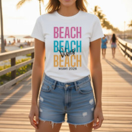 Camiseta Vibrações Personalizadas de Praia