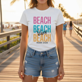 Camiseta Vibrações Personalizadas de Praia