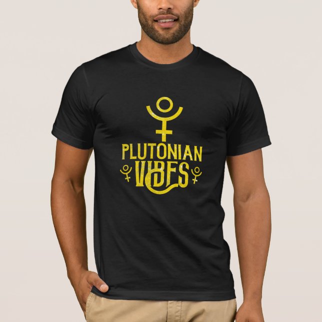 Camiseta Vibrações Plutonianas Escorpião Astrologia Zodíaco (Frente)