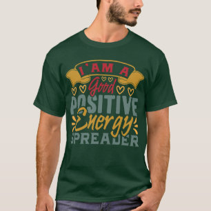 Camiseta Vibrações Positivas Citação Motivacional