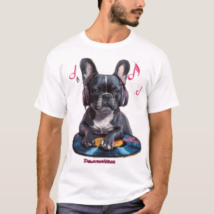 Camiseta Vibrações Positivas - Música do Bulldog Francês