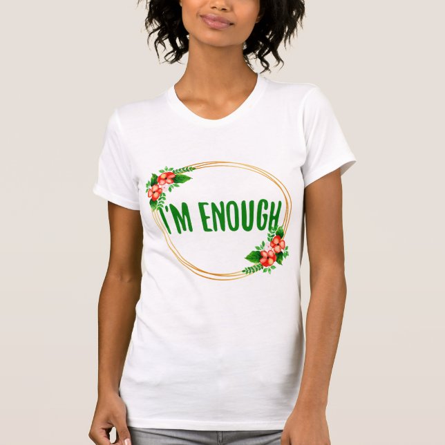 Camiseta vibrações positivas para a aceitação da vida e aut (Frente)