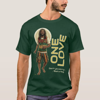 Camiseta Vibrações Reggae WWJD, Jesus Diário, Rasta Um Amor