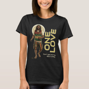 Camiseta Vibrações Reggae WWJD, Jesus Diário, Rasta Um Amor