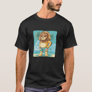 Camiseta Vibrações Relaxantes com este Gráfico de Leão de P