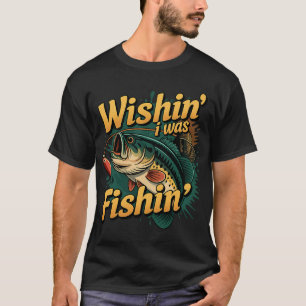 Camiseta Vibrações Retro de Pesca com Energia de Captura Ou
