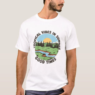 Camiseta Vibrações Tropicais no Verão