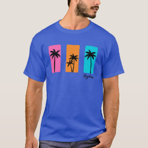 Camiseta Vibrações Vintage de Palmeira de Verão dos Anos 80