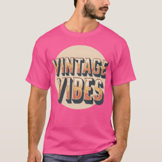 Camiseta Vibrações Vintage Retro Anos 70 Presente Estético