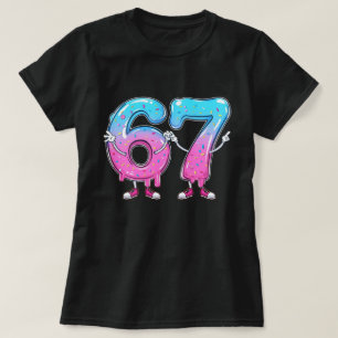 Camiseta Vibrant Cartoon 67 Drip Fantasy Trabalho de arte
