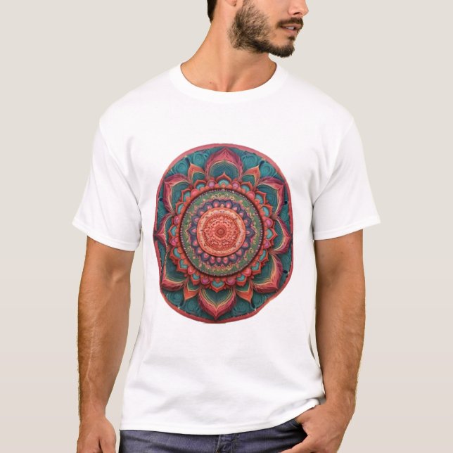 Camiseta Vibrant Color Mandala (Frente)