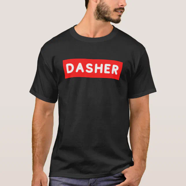 Camiseta Vibrant Dasher Doordash Borda Vermelha Negra
