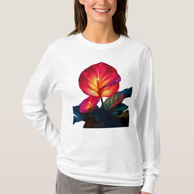 Camiseta vibrant ethereal flower (Frente)
