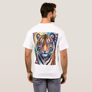 Camiseta Vibrant Fantasy Tiger Portrait   Exótico