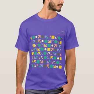 Camiseta Vibrant Geometric Rhythm Colorful Abstract Minimal