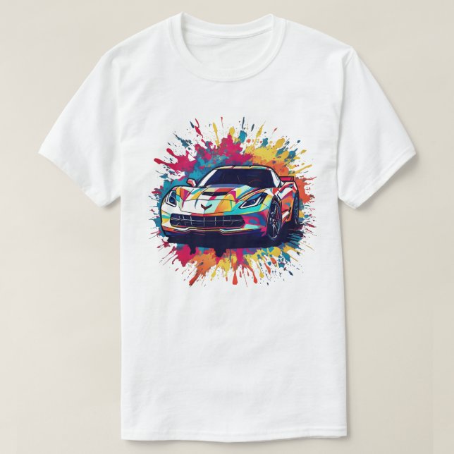 Camiseta Vibrant Graffiti Sports Car Men's T-Shirt (Frente do Design)